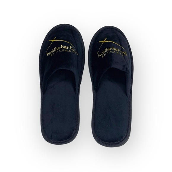 new Buddha-Bar Hotel Budapest ✪ Super Soft Spa Slippers ✪ Black + Gold ✪ Large - Picture 4 of 16